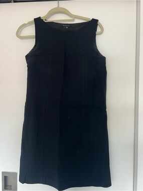 Theory Black Sleeveless Mini Shift Dress